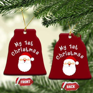My First Christmas Ceramic Ornament Baby's First Holiday Xmas Santa TS10 Print Your Wear