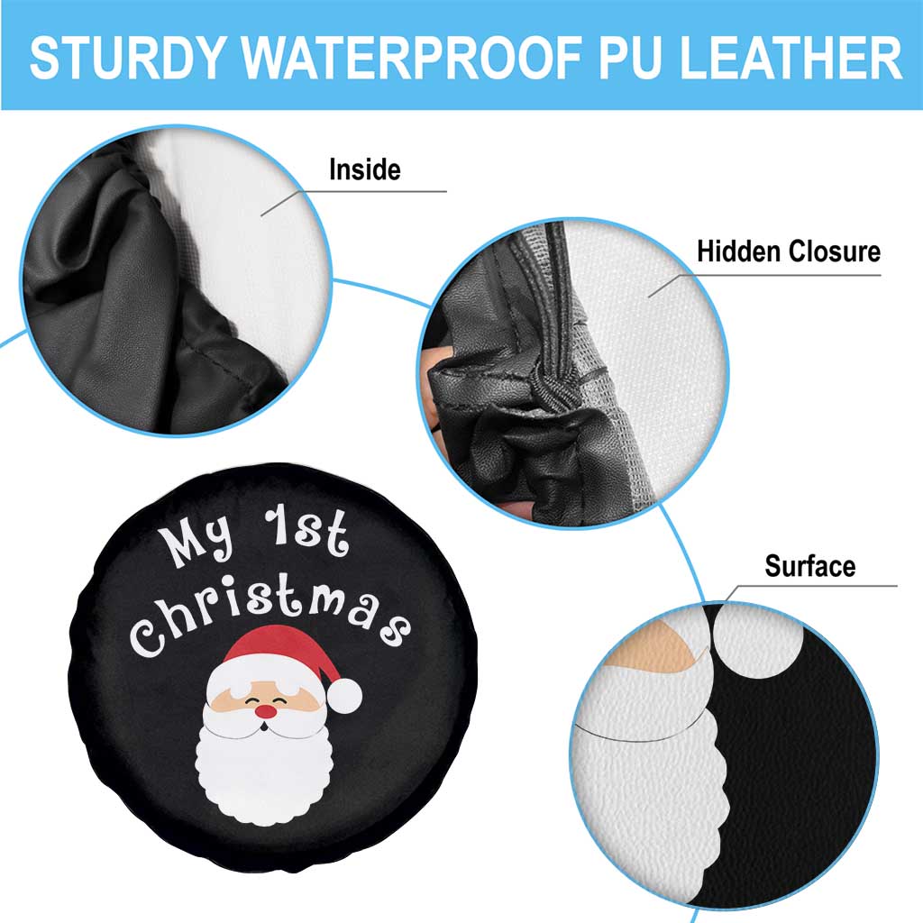 My First Christmas Spare Tire Cover Baby's First Holiday Xmas Santa TS10 Print Your Wear