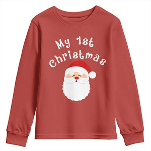 My First Christmas Youth Sweatshirt Baby's First Holiday Xmas Santa TS10 Red Print Your Wear