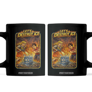 Subtle Abolish Ice Coffee Mug Retro Protest Satirical Graphic Let's Destroy Ice TS10 Black Print Your Wear