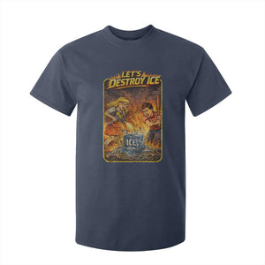 Subtle Abolish Ice T Shirt For Kid Retro Protest Satirical Graphic Let's Destroy Ice TS10 Navy Print Your Wear