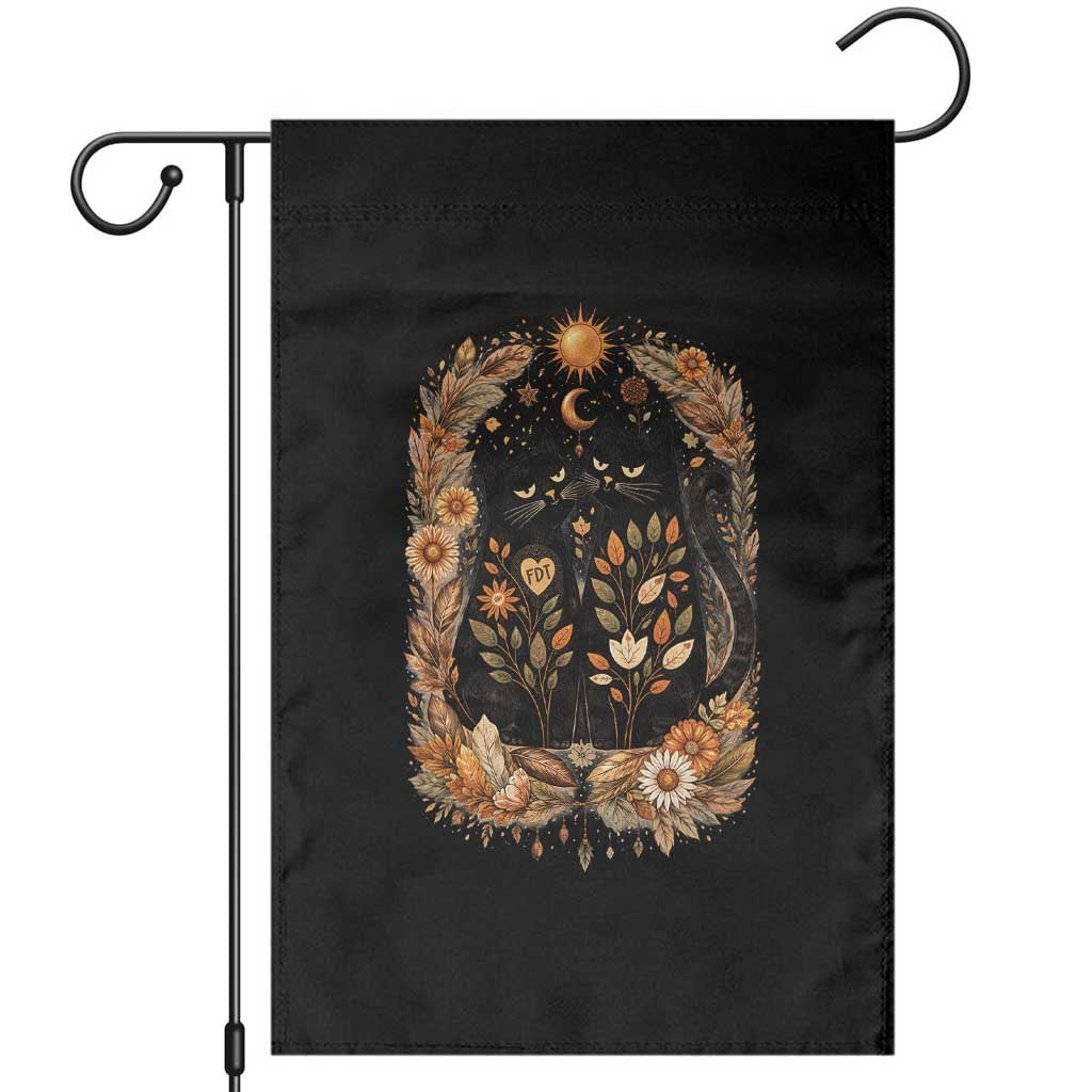 Subtle FDT Garden Flag Vintage Flower Black Cat Social Activist TS10 Black Print Your Wear