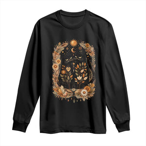 Subtle FDT Long Sleeve Shirt Vintage Flower Black Cat Social Activist TS10 Black Print Your Wear