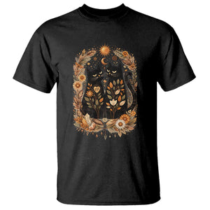 Subtle FDT T Shirt Vintage Flower Black Cat Social Activist TS10 Black Print Your Wear