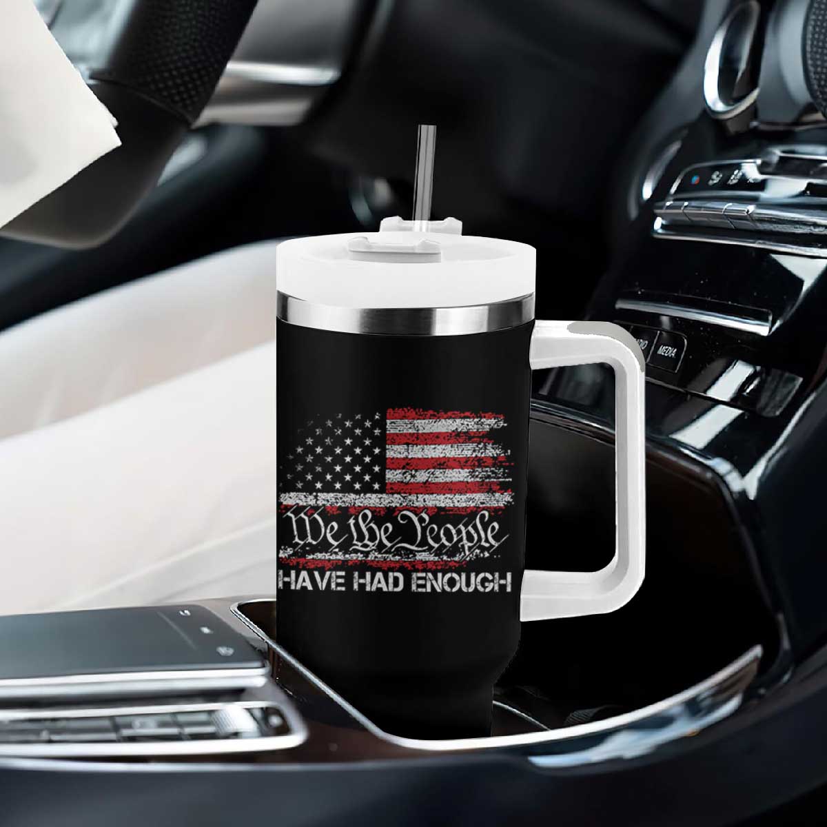 We The People Have Had Enough Tumbler With Handle Vintage Old 1776 Flag TS10 Print Your Wear