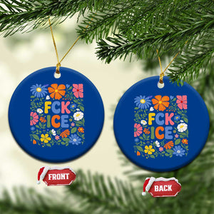 Fck Ice Ceramic Ornament Funny Boho Floral Resist Retro Pro Immigration TS10 1pc Blue Print Your Wear
