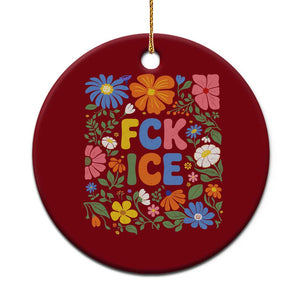 Fck Ice Ceramic Ornament Funny Boho Floral Resist Retro Pro Immigration TS10 1pc Red Print Your Wear