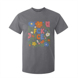 Fck Ice T Shirt For Kid Funny Boho Floral Resist Retro Pro Immigration TS10 Charcoal Print Your Wear