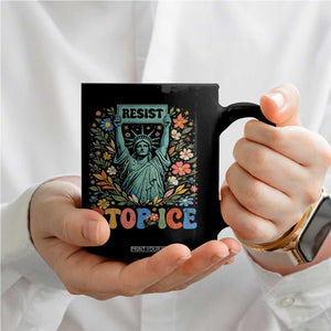Stop ICE Coffee Mug Funny Statue of Liberty Boho Floral Resist Retro TS10 Print Your Wear