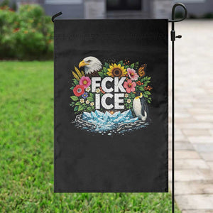 Fck Ice Garden Flag Retro Floral FDT Protest Satirical Graphic TS10 Print Your Wear