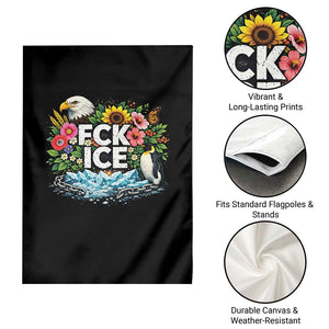 Fck Ice Garden Flag Retro Floral FDT Protest Satirical Graphic TS10 Print Your Wear