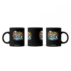 Fck Ice Coffee Mug Retro Floral FDT Protest Satirical Graphic TS10 Print Your Wear