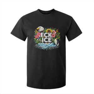 Fck Ice T Shirt For Kid Retro Floral FDT Protest Satirical Graphic TS10 Black Print Your Wear