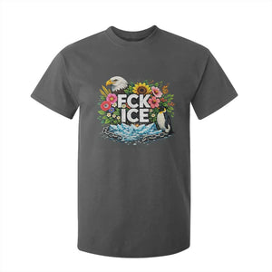 Fck Ice T Shirt For Kid Retro Floral FDT Protest Satirical Graphic TS10 Dark Heather Print Your Wear