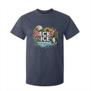 Fck Ice T Shirt For Kid Retro Floral FDT Protest Satirical Graphic TS10 Navy Print Your Wear