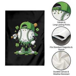 Baseball Drip Icecream Garden Flag Youth Boy St Patricks Day Shamrock Green TS10 Print Your Wear