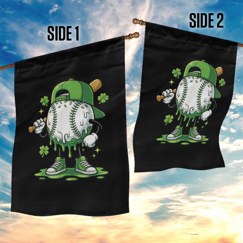 Baseball Drip Icecream Garden Flag Youth Boy St Patricks Day Shamrock Green TS10 Print Your Wear