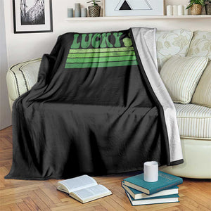 Retro Lucky Throw Blanket St Patricks Day Irish Shamrock TS10 Print Your Wear