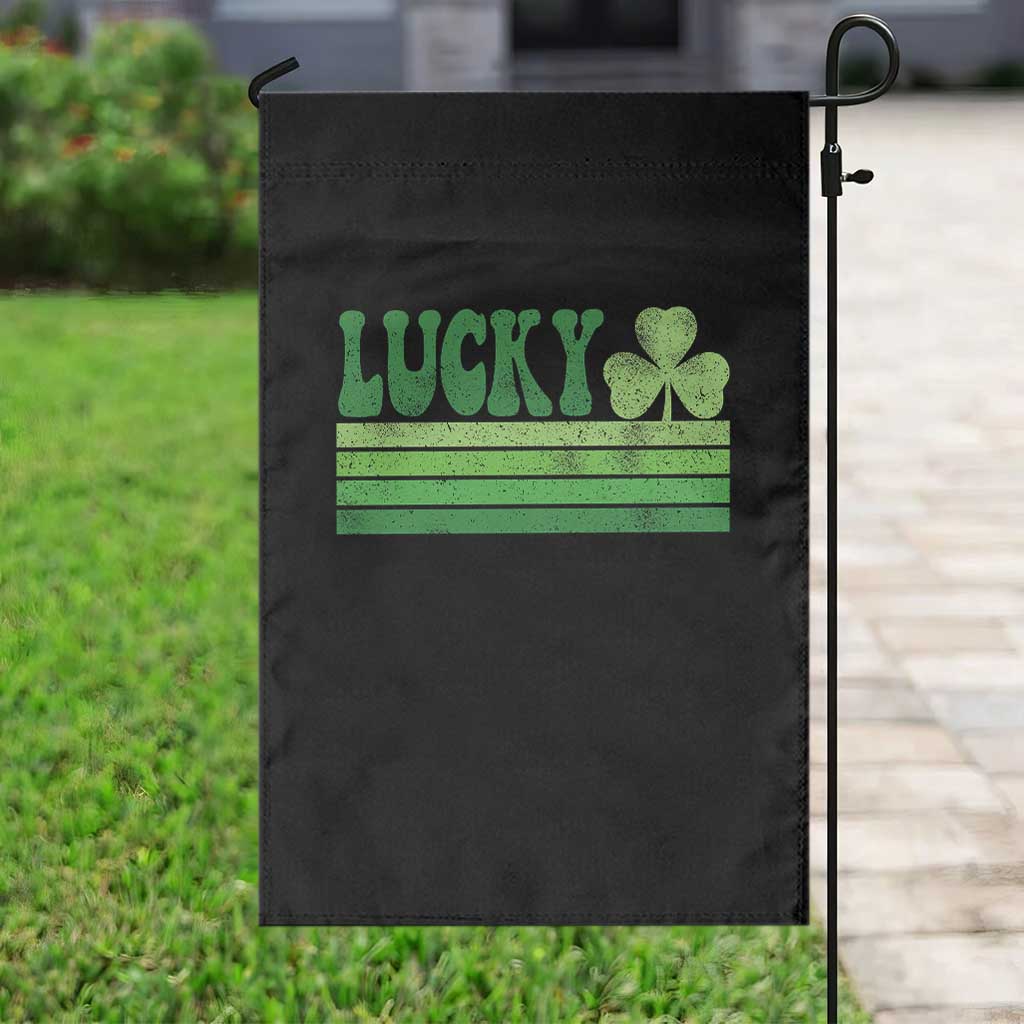 Retro Lucky Garden Flag St Patricks Day Irish Shamrock TS10 Print Your Wear