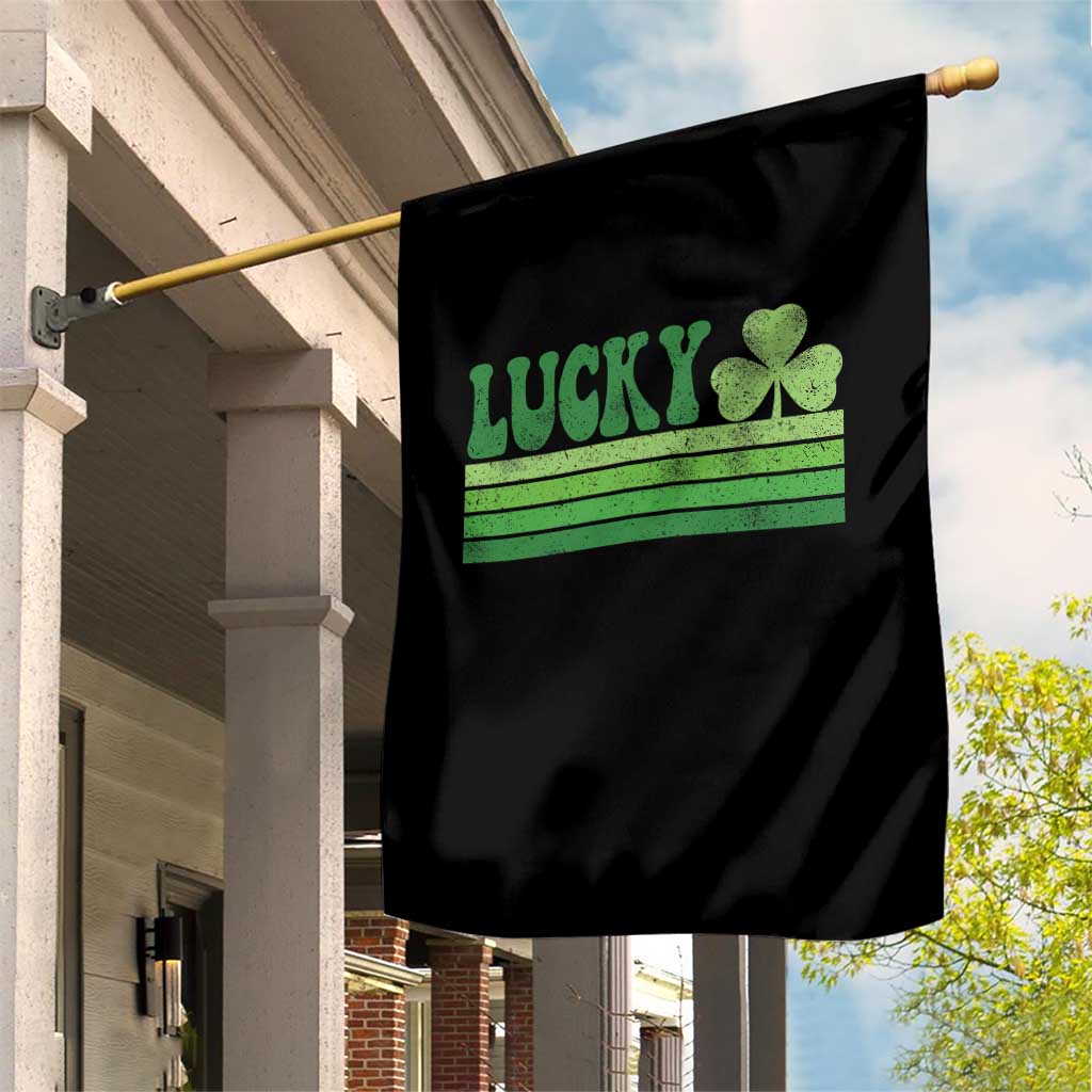 Retro Lucky Garden Flag St Patricks Day Irish Shamrock TS10 Print Your Wear