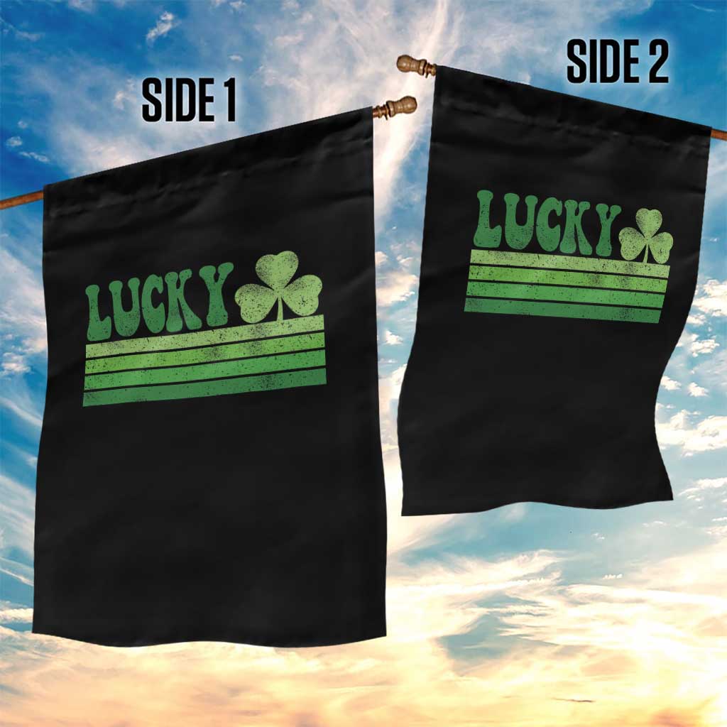 Retro Lucky Garden Flag St Patricks Day Irish Shamrock TS10 Print Your Wear