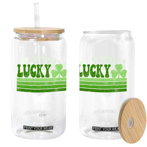 Retro Lucky Glass Can St Patricks Day Irish Shamrock TS10 Print Your Wear