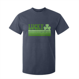 Retro Lucky T Shirt For Kid St Patricks Day Irish Shamrock TS10 Navy Print Your Wear