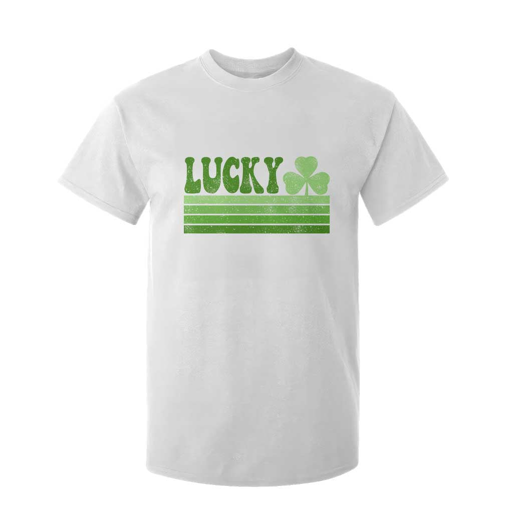 Retro Lucky T Shirt For Kid St Patricks Day Irish Shamrock TS10 White Print Your Wear