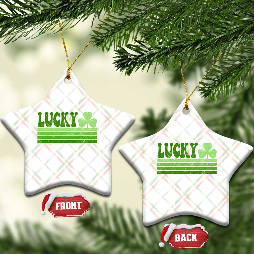 Retro Lucky Ceramic Ornament St Patricks Day Irish Shamrock TS10 Print Your Wear