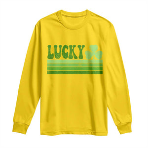 Retro Lucky Long Sleeve Shirt St Patricks Day Irish Shamrock TS10 Daisy Print Your Wear