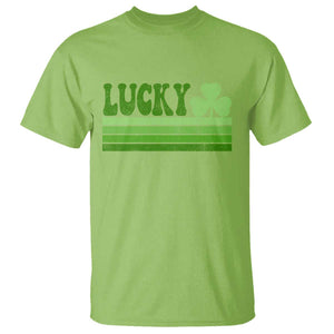 Retro Lucky T Shirt St Patricks Day Irish Shamrock TS10 Lime Print Your Wear