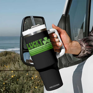 Retro Lucky Tumbler With Handle St Patricks Day Irish Shamrock TS10 Print Your Wear