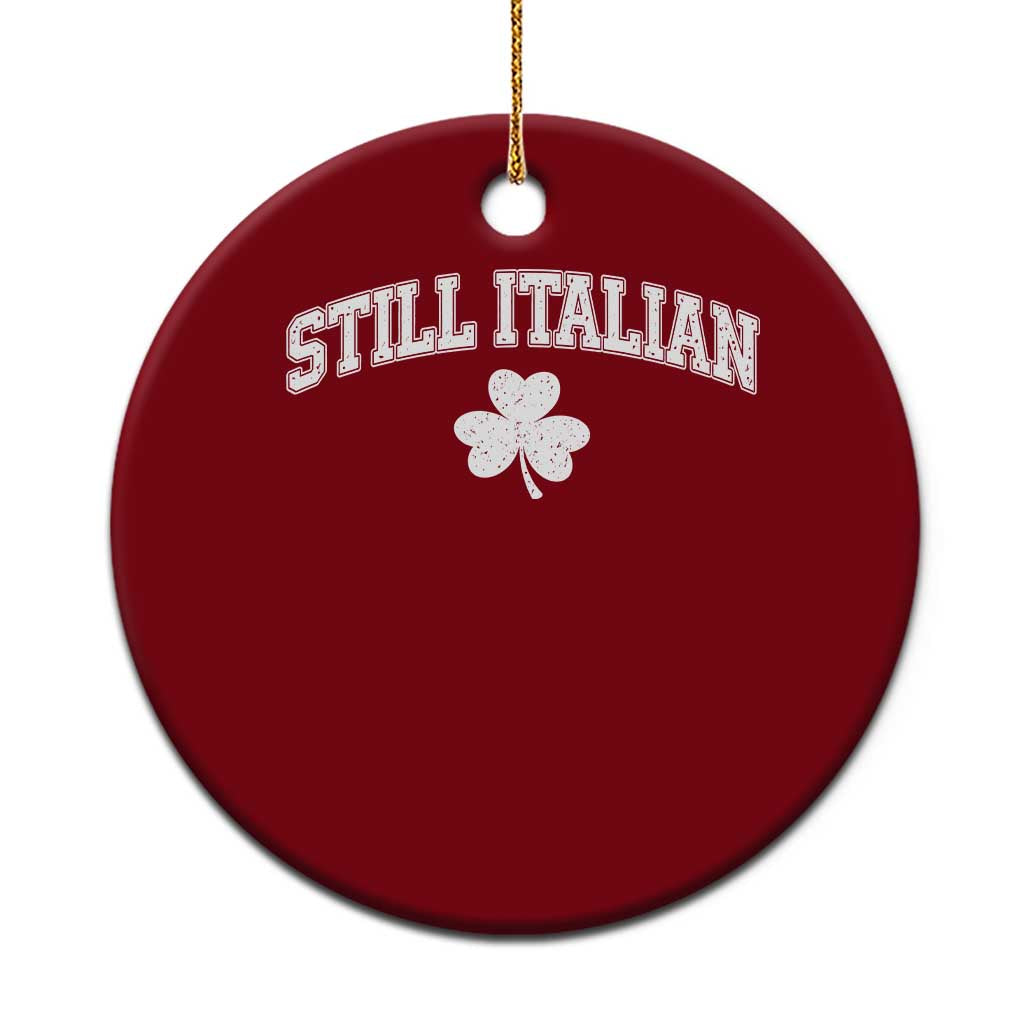 St Patricks Day Italian Ceramic Ornament Funny Retro Varsity Sporty Style Shamrock TS10 1pc Red Print Your Wear