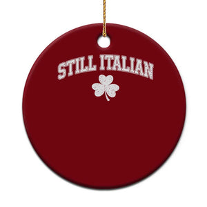 St Patricks Day Italian Ceramic Ornament Funny Retro Varsity Sporty Style Shamrock TS10 1pc Red Print Your Wear
