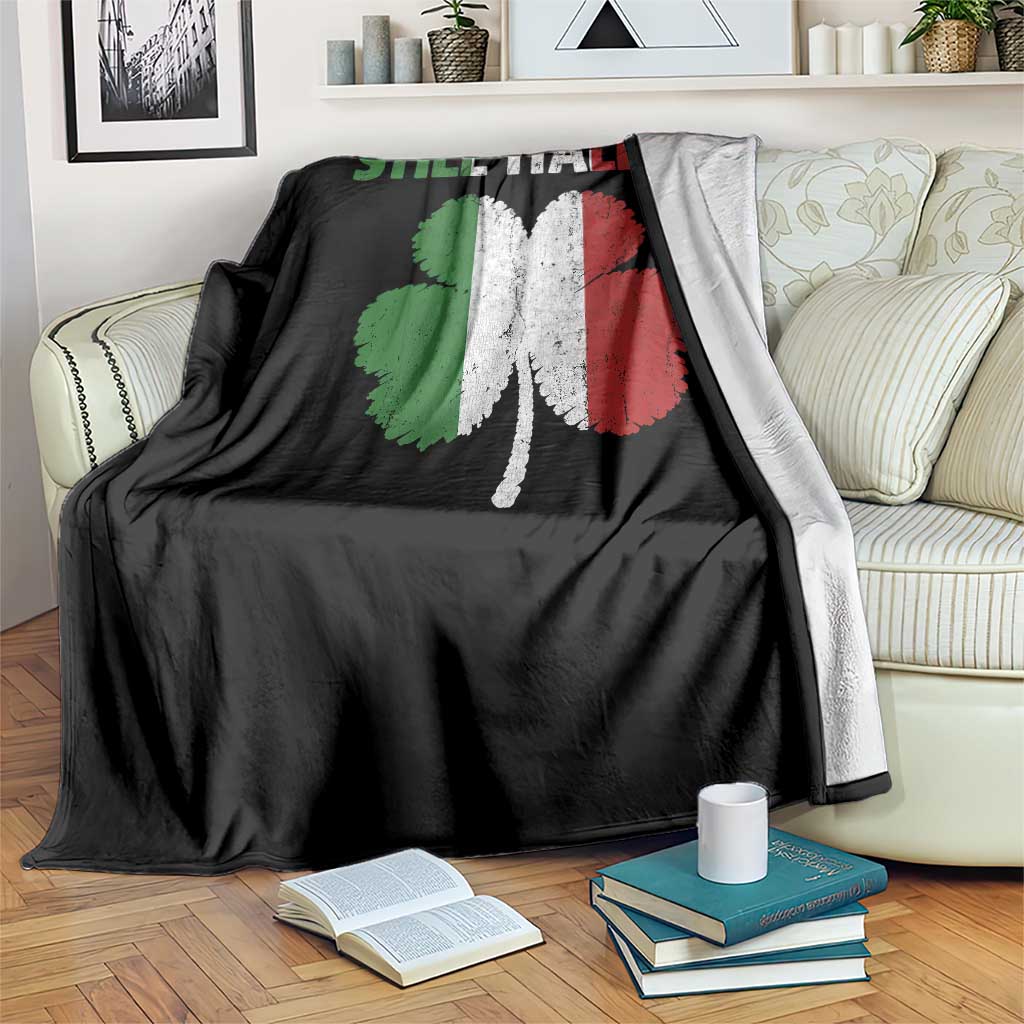 St Patricks Day Still Italian Throw Blanket Funny Retro Shamrock Italy Flag TS10 Print Your Wear
