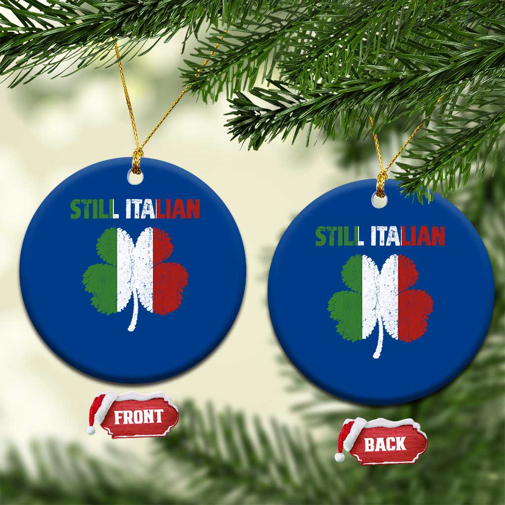 St Patricks Day Still Italian Ceramic Ornament Funny Retro Shamrock Italy Flag TS10 1pc Blue Print Your Wear
