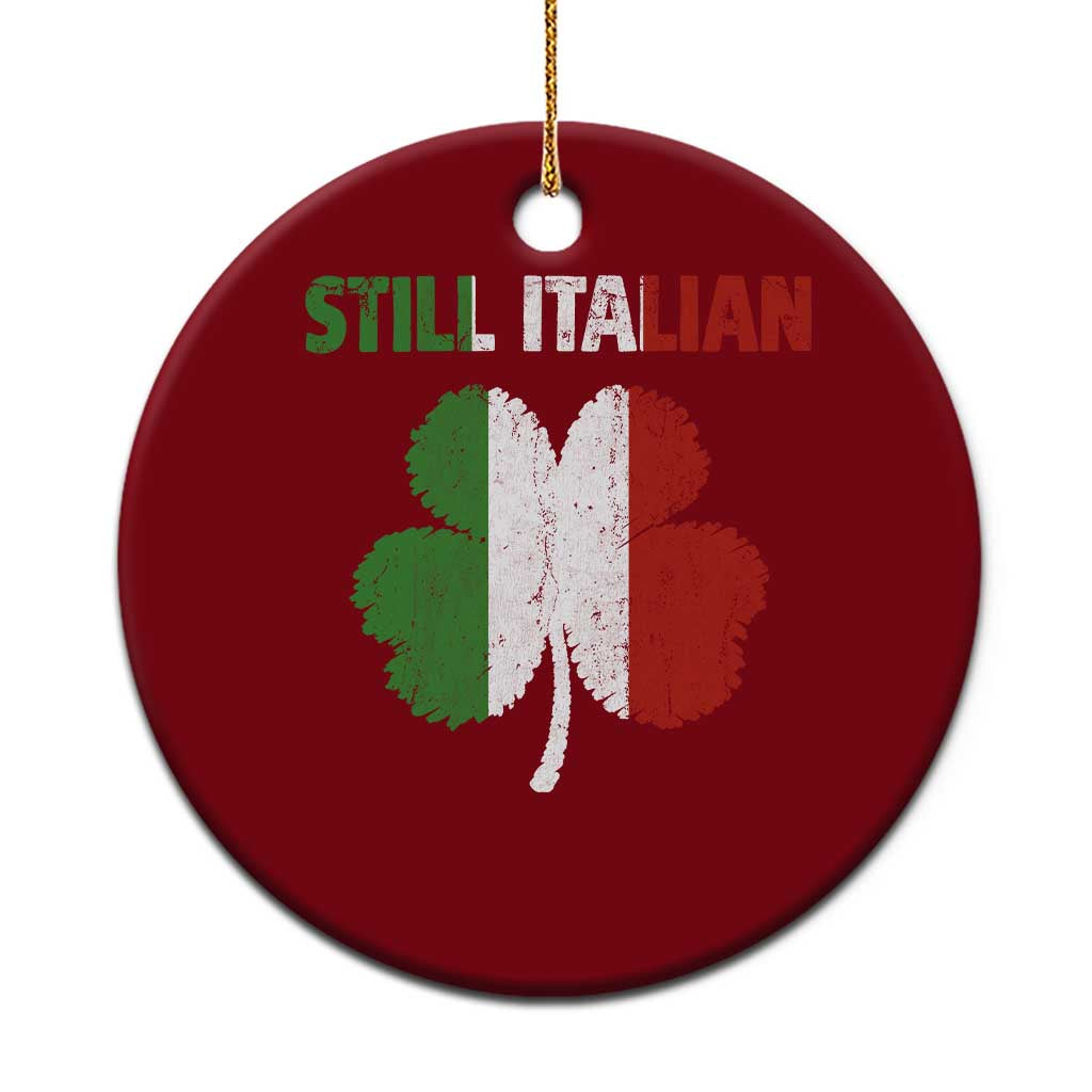 St Patricks Day Still Italian Ceramic Ornament Funny Retro Shamrock Italy Flag TS10 1pc Red Print Your Wear