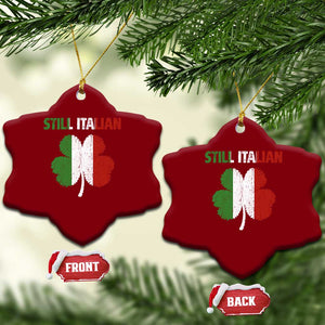 St Patricks Day Still Italian Ceramic Ornament Funny Retro Shamrock Italy Flag TS10 Print Your Wear