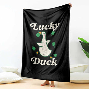 Lucky Duck Throw Blanket St Patricks Day Shamrock Irish TS10 Print Your Wear