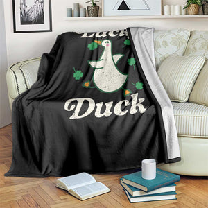 Lucky Duck Throw Blanket St Patricks Day Shamrock Irish TS10 Print Your Wear
