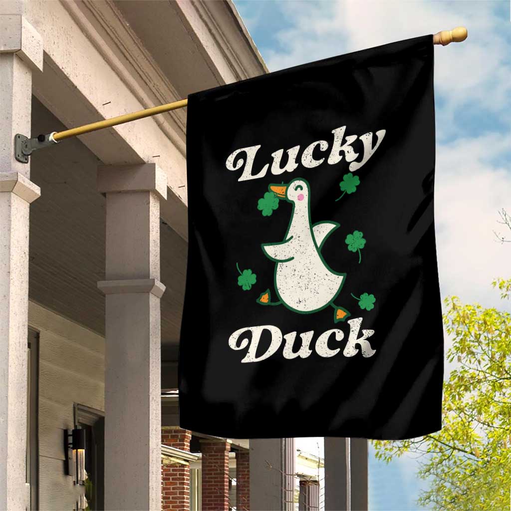 Lucky Duck Garden Flag St Patricks Day Shamrock Irish TS10 Print Your Wear