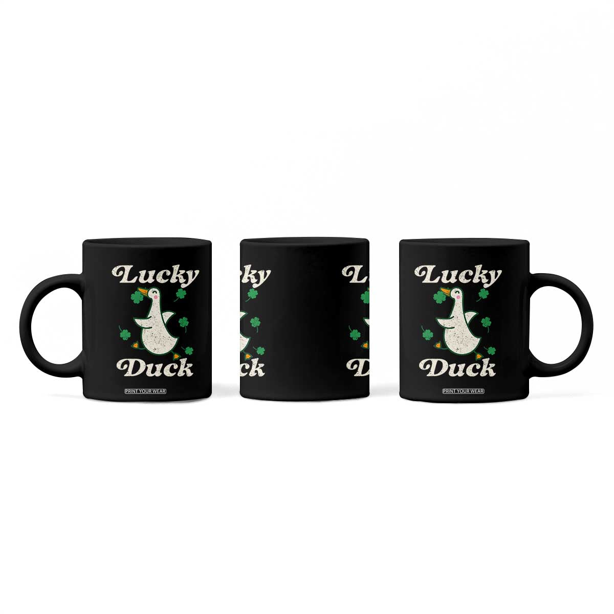 Lucky Duck Coffee Mug St Patricks Day Shamrock Irish TS10 Print Your Wear