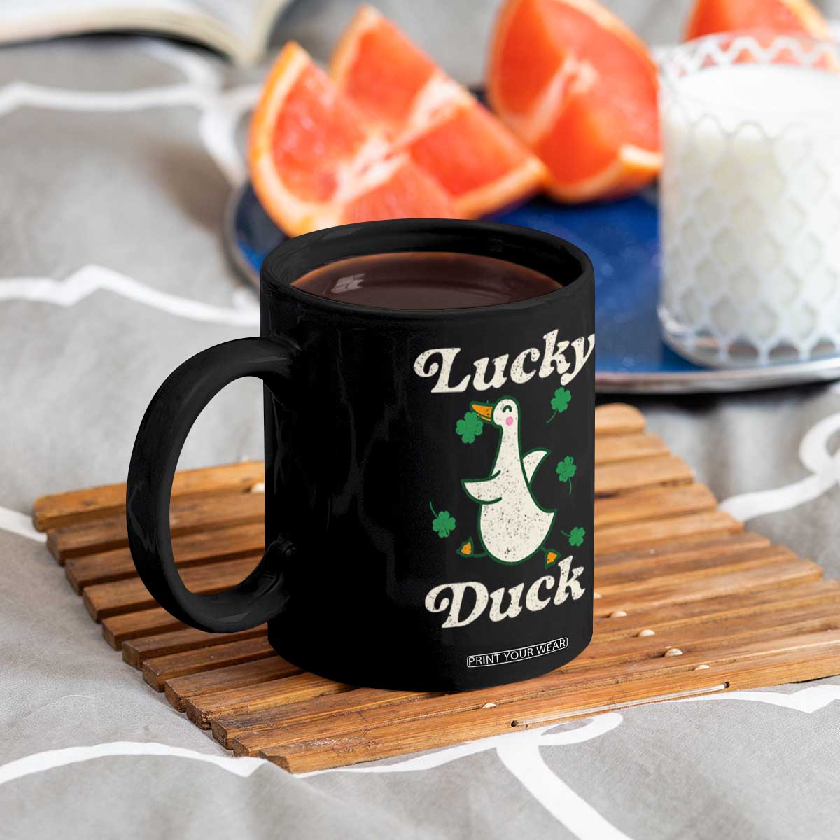 Lucky Duck Coffee Mug St Patricks Day Shamrock Irish TS10 Print Your Wear