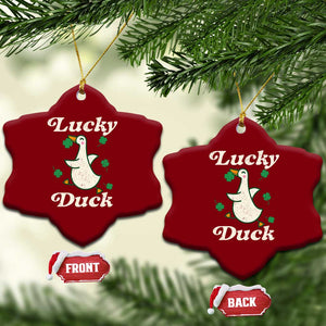 Lucky Duck Ceramic Ornament St Patricks Day Shamrock Irish TS10 Print Your Wear