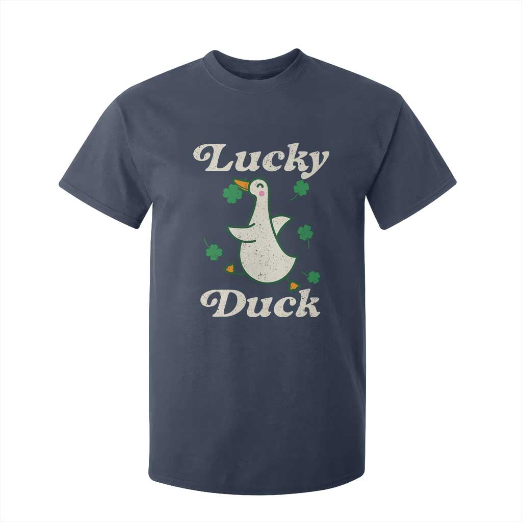 Lucky Duck T Shirt For Kid St Patricks Day Shamrock Irish TS10 Navy Print Your Wear