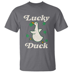 Lucky Duck T Shirt St Patricks Day Shamrock Irish TS10 Charcoal Print Your Wear