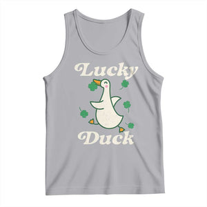 Lucky Duck Tank Top St Patricks Day Shamrock Irish TS10 Athletic Heather Print Your Wear