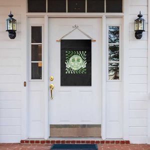 Retro Groovy Shamrock Smile Face St Patricks Day Garden Flag TS10 Print Your Wear