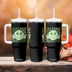 Retro Groovy Shamrock Smile Face St Patricks Day Tumbler With Handle TS10 Print Your Wear