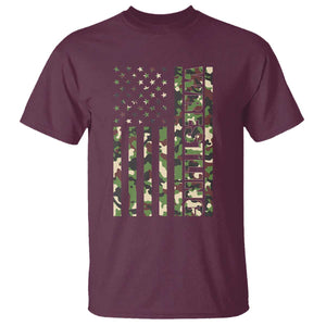 Wrestling American Flag Camo Wrestler T Shirt TS10 Maroon Print Your Wear